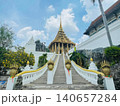 Golden Mondop of Wat Phra Phutthabat Temple with Naga Stairs in Saraburi, Thailand - April 22, 2026 140657284