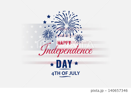 Patriotic Independence Day Fireworks Design 140657346