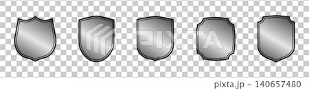 Simple shield-shaped label frame set 140657480
