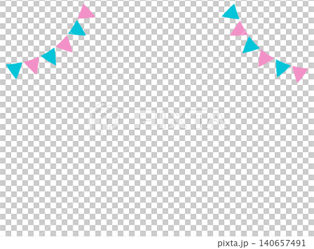 Simple and cute garland background material 140657491