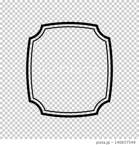 Simple shield-shaped label frame material Simple shield-shaped label frame material 140657549