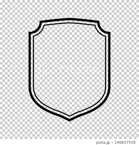 Simple shield-shaped label frame material Simple shield-shaped label frame material 140657550