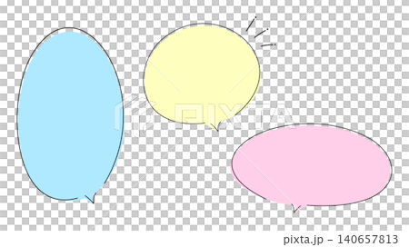 Simple and natural hand-drawn style speech bubble material Simple and natural hand-drawn style speech bubble material 140657813