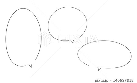 シンプルでナチュラルな手描き風吹き出し素材 シンプルでナチュラルな手描き風吹き出し素材 140657819