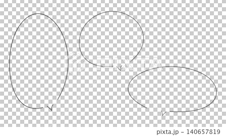 Simple and natural hand-drawn style speech bubble material Simple and natural hand-drawn style speech bubble material 140657819