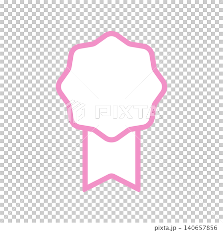 Simple and cute medal and ribbon frame material Simple and cute medal and ribbon frame material 140657856