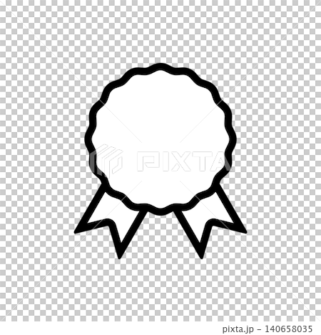 Simple medal and ribbon icon material Simple medal and ribbon icon material 140658035