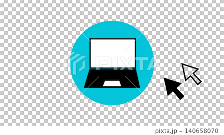 Simple laptop illustration material 140658070