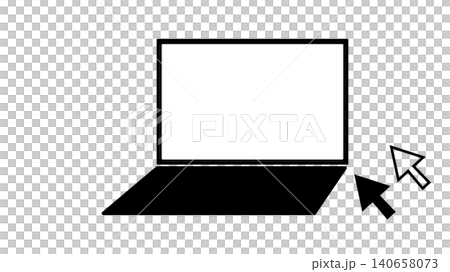 Simple laptop illustration material 140658073