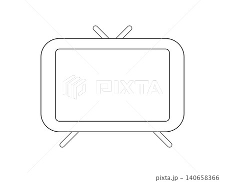 シンプルなテレビのイラスト シンプルなテレビのイラスト 140658366