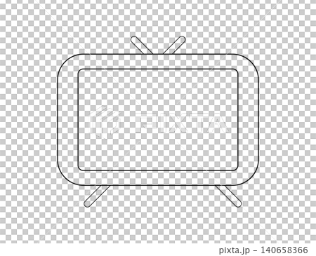 シンプルなテレビのイラスト シンプルなテレビのイラスト 140658366