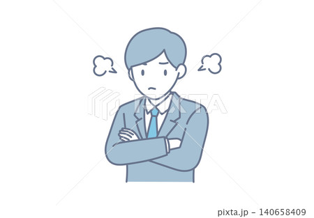 不満を抱える会社員のイラスト 140658409