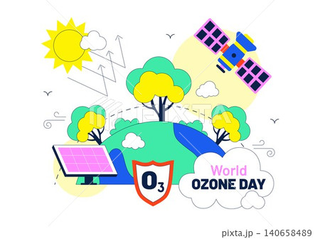 World Ozone Day Illustration Featuring Ozone Layer Protection, Environmental Awareness, Renewable Energy, Sustainable Earth, and Climate Action World Ozone Day Illustration Featuring Ozone Layer Protection, Environmental Awareness, Renewable Energy, Sustainable Earth, and Climate Action 140658489