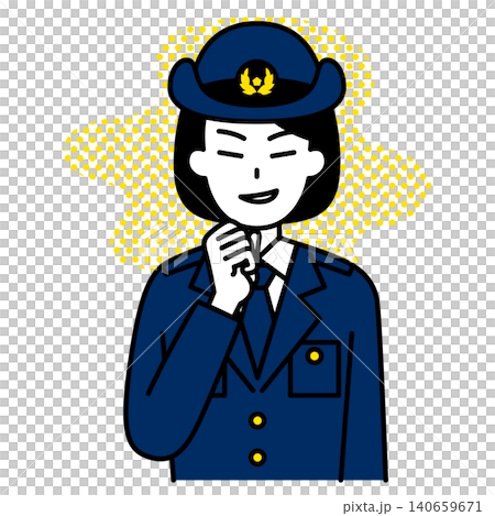 一名女警官正在密謀邪惡之事。 140659671