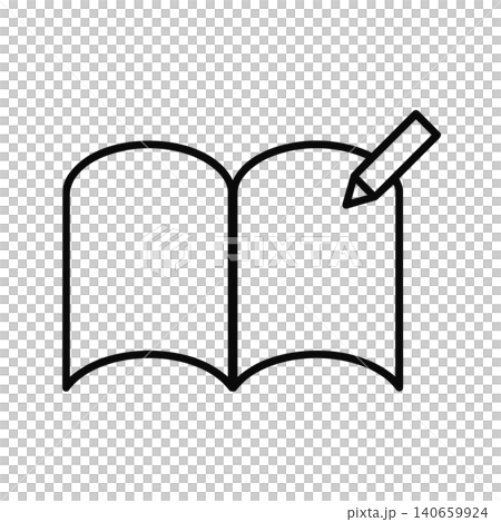 Book and pencil learning icon vector Book and pencil learning icon vector 140659924