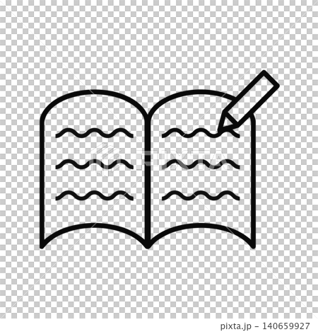 読書と筆記の学習アイコン ベクター 140659927