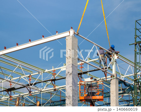 Construction Site Steel Frame Construction Site Steel Frame 140660019