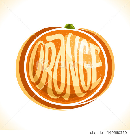 Vector logo for fresh Orange Fruit 140660350