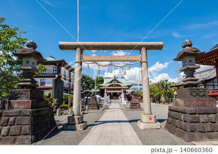 羽田神社 鳥居と参道 東京都大田区本羽田 羽田神社 鳥居と参道 東京都大田区本羽田 140660360