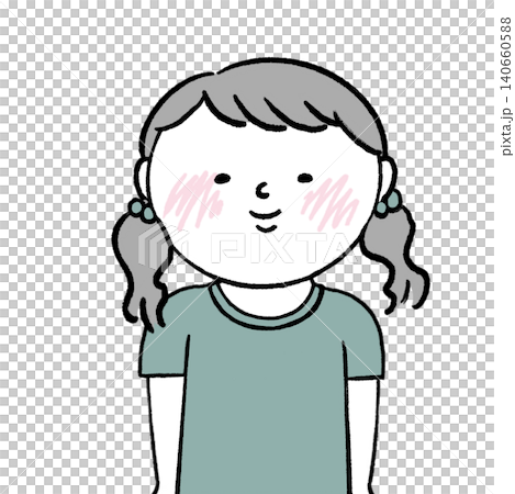 一位微笑女孩的插圖 140660588