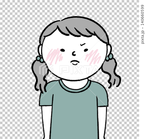 Illustration of an angry girl Illustration of an angry girl 140660599