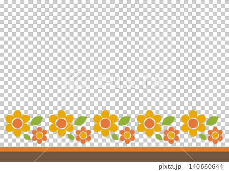 昭和レトロなオレンジ色の花の背景素材 昭和レトロなオレンジ色の花の背景素材 140660644