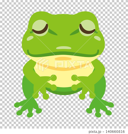 Illustration of a bowing frog character Illustration of a bowing frog character 140660816