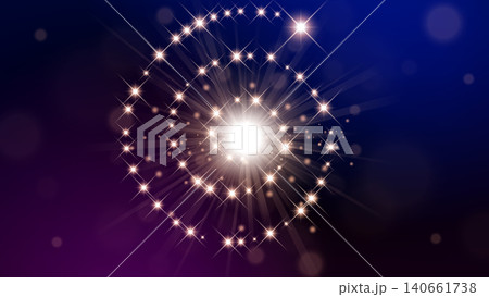 Abstract Futuristic Flying Particles Lights on Dark Background, Vector Illustration Abstract Futuristic Flying Particles Lights on Dark Background, Vector Illustration 140661738
