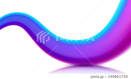 Fluid Wave Shape of Bright Gradient, Soft Smooth Curve Graphic Element, Isolated Blend, Vector Illustration 140661750