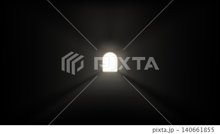 Light at The End of The Tunnel Concept, Vector Illustration Light at The End of The Tunnel Concept, Vector Illustration 140661855