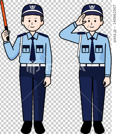 Senior security guard, man in summer uniform 140662007