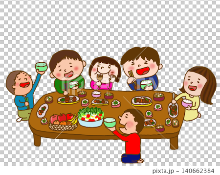 用餐愉快，孩子們也享受他們的用餐時光。 140662384