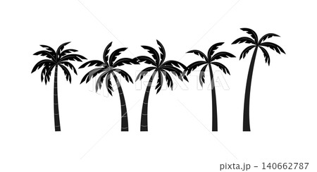 Collection of Tropical Palm Tree Vector Collection of Tropical Palm Tree Vector 140662787