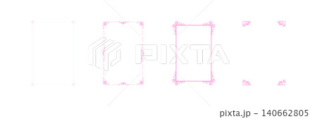 Design elements set, decorative flourish border corner and frame collection for invitation Design elements set, decorative flourish border corner and frame collection for invitation 140662805