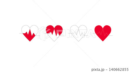 Heartbeat, cardiogram, heart medical icon. Emergency concept icon Heartbeat, cardiogram, heart medical icon. Emergency concept icon 140662855