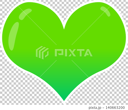 Puffy sticker-style heart in green gradient color Puffy sticker-style heart in green gradient color 140663200