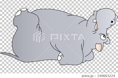 手繪動物插畫 ☆ 河馬 手繪動物插畫 ☆ 河馬 140663224