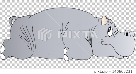 手繪動物插畫 ☆ 河馬 手繪動物插畫 ☆ 河馬 140663231
