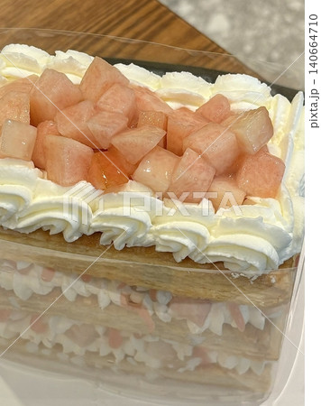 A delectable slice of cake with rich layers of cream and frosting, topped with fresh fruit or sprinkles. Perfect for dessert photography, showcasing indulgence and sweetness in food-related projects. A delectable slice of cake with rich layers of cream and frosting, topped with fresh fruit or sprinkles. Perfect for dessert photography, showcasing indulgence and sweetness in food-related projects. 140664710
