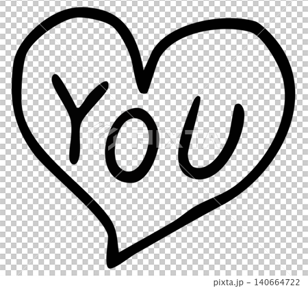Hand drawn heart outline with YOU letters for sticker, tattoo, fabric print, decorations, clip art, love logo, icon, Valentine's Day, card, sign, symbol, February, pin, pimple patch, brooch Hand drawn heart outline with YOU letters for sticker, tattoo, fabric print, decorations, clip art, love logo, icon, Valentine's Day, card, sign, symbol, February, pin, pimple patch, brooch 140664722