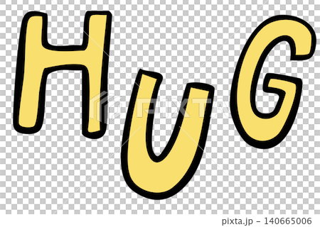 Hand written HUG letters in yellow colour for Valentine's Day, sticker, merchandise, fabric, decoration, love icon, wedding card, campaign badge, sign, symbol, women empowerment, girl power, pin Hand written HUG letters in yellow colour for Valentine's Day, sticker, merchandise, fabric, decoration, love icon, wedding card, campaign badge, sign, symbol, women empowerment, girl power, pin 140665006