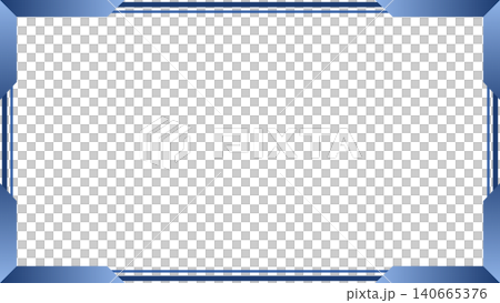 Navy futuristic technology frame, digital line decoration frame material for streaming and gaming. Navy futuristic technology frame, digital line decoration frame material for streaming and gaming. 140665376