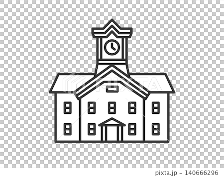 Illustration of a clock tower (line drawing) Illustration of a clock tower (line drawing) 140666296