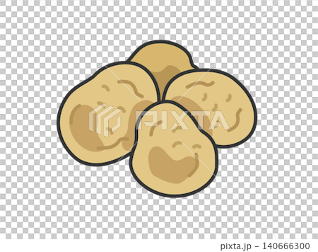 Potato (line art, color) illustration Potato (line art, color) illustration 140666300