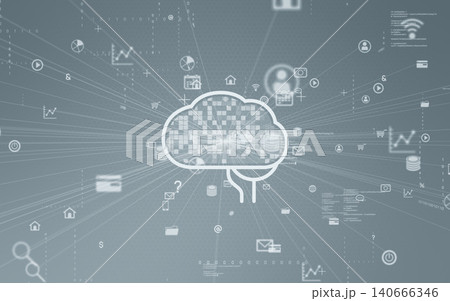 人工知能のコンセプト背景素材CG AI DX 半導体 通信ネットワーク 人工知能のコンセプト背景素材CG AI DX 半導体 通信ネットワーク 140666346