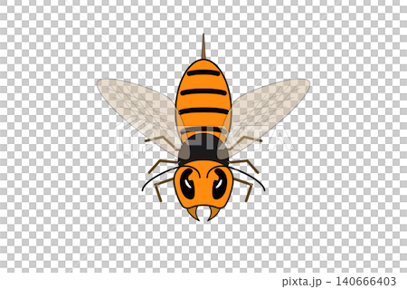 An illustration of an orange hornet 140666403