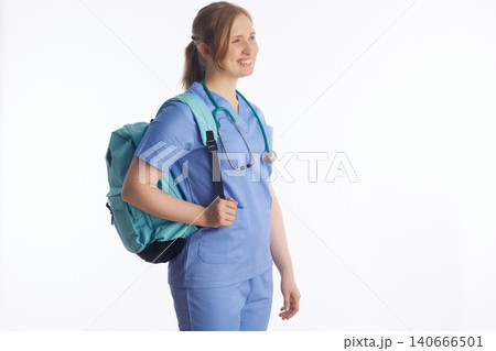 Ambitious Young Nurse Pursuing Professional Healthcare Training 140666501