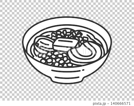 Illustration of Miso Butter Corn Ramen (line drawing) Illustration of Miso Butter Corn Ramen (line drawing) 140666571