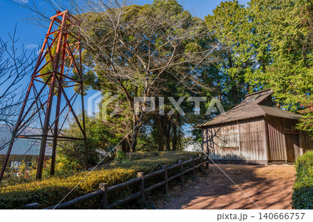 牧之原市の相良油田石油坑の風景(静岡県) 140666757