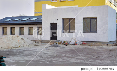 Completion of the construction of school outbuilding with greenhouse 140666763